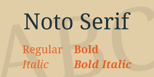 Beispiel einer Noto Serif Toto-Schriftart #1